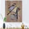 Designart - Colored Geometric Abstract Compositions IV - Modern Print on Natural Pine Wood